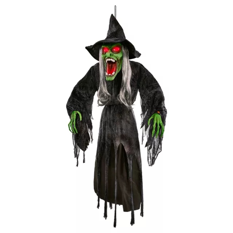 4 Ft Hanging Green Wicked Witch Decoration