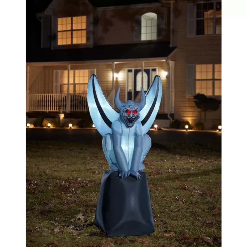 5 Ft Light-Up Gargoyle Inflatable Decoration BLACK/GRAY