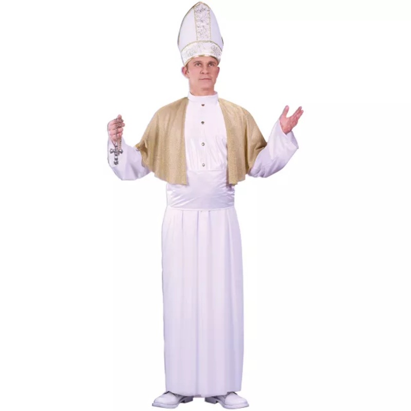 Adult Pope Costume WHITE ONE SIZE FITS MOST