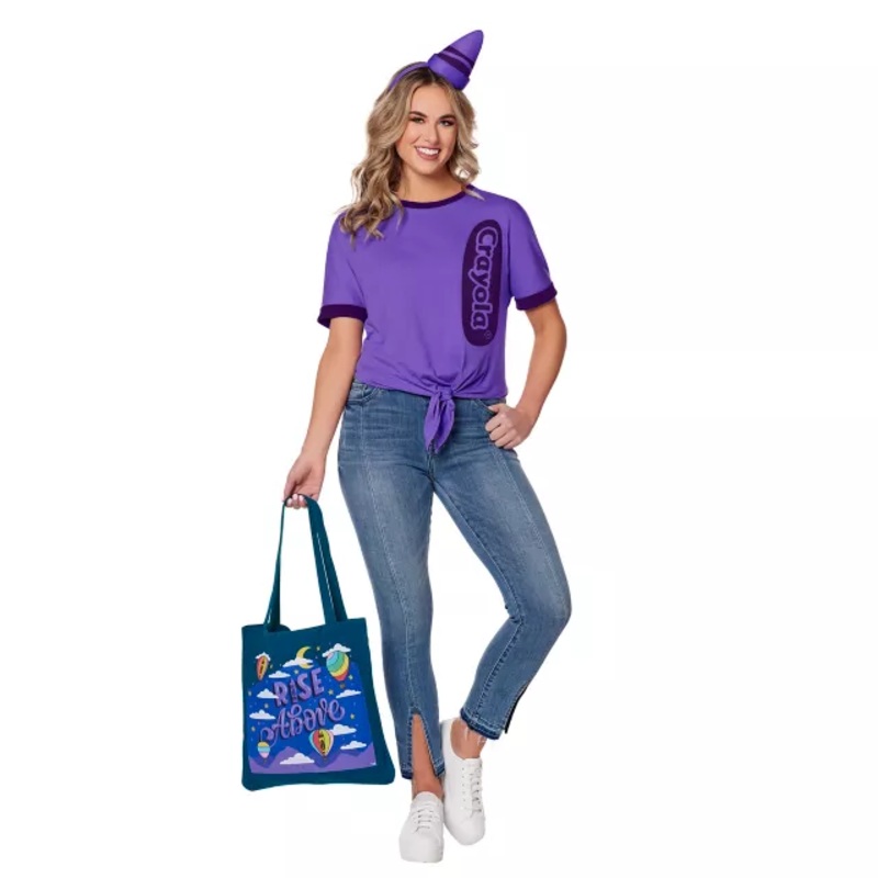 Adult Rise Above Purple Crayon Costume Kit - Crayola PURPLE ADULT SMALL