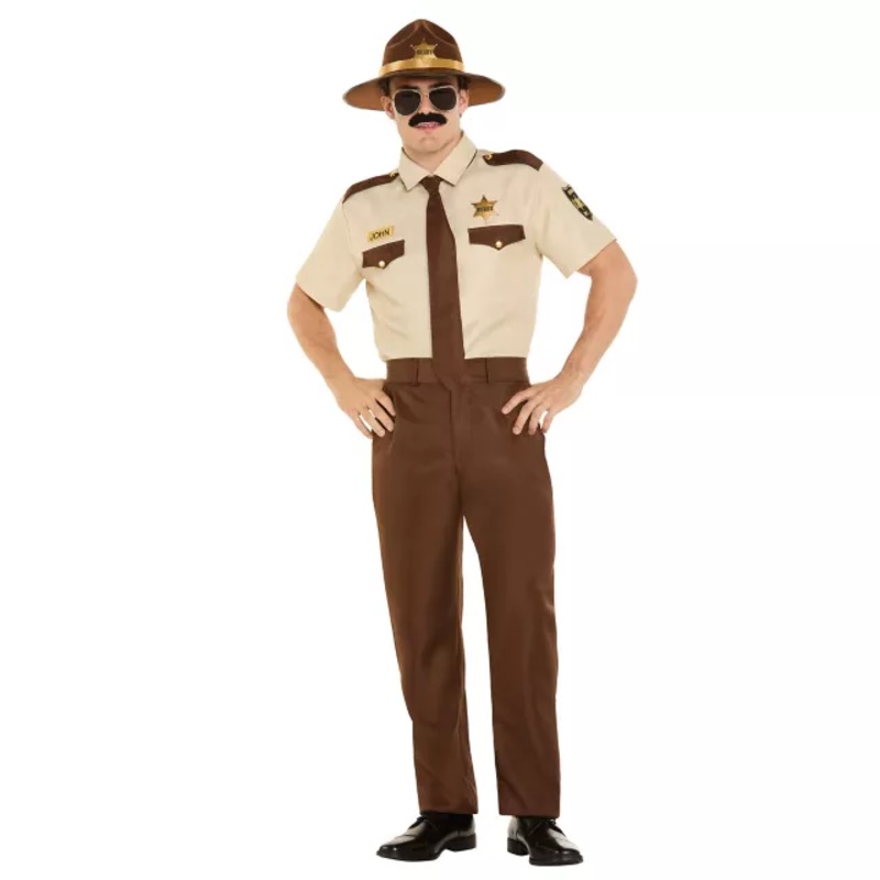Adult Sheriff Costume TAN ADULT SMALL
