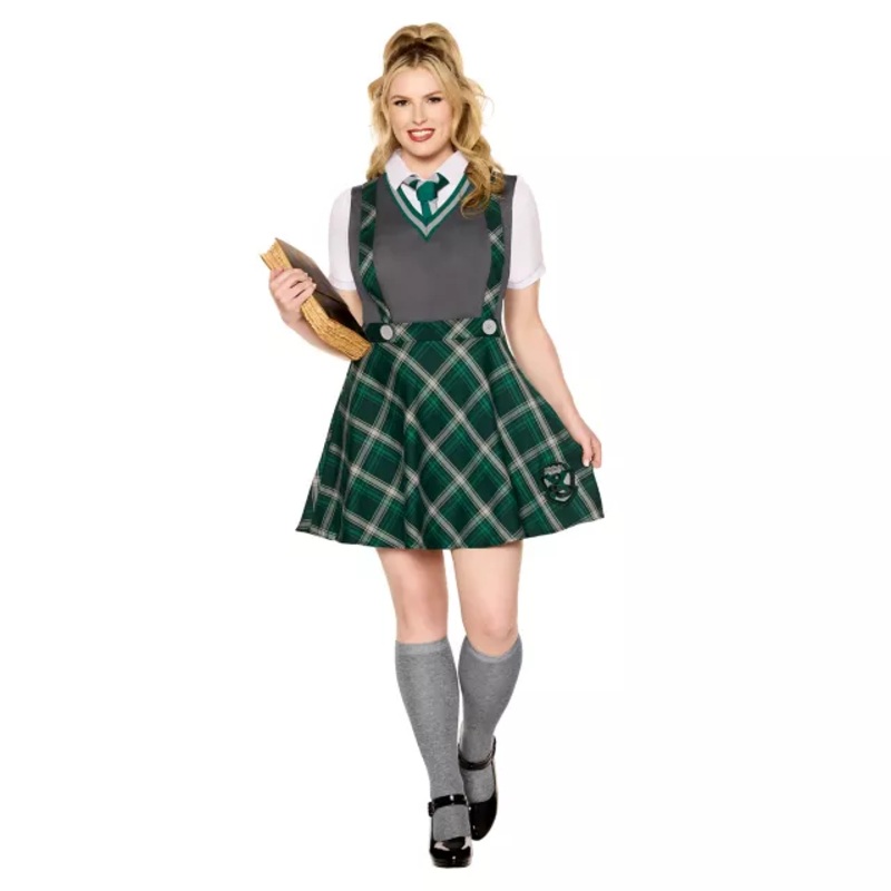 Adult Slytherin Plus Size Dress Costume - Harry Potter GREEN 1X