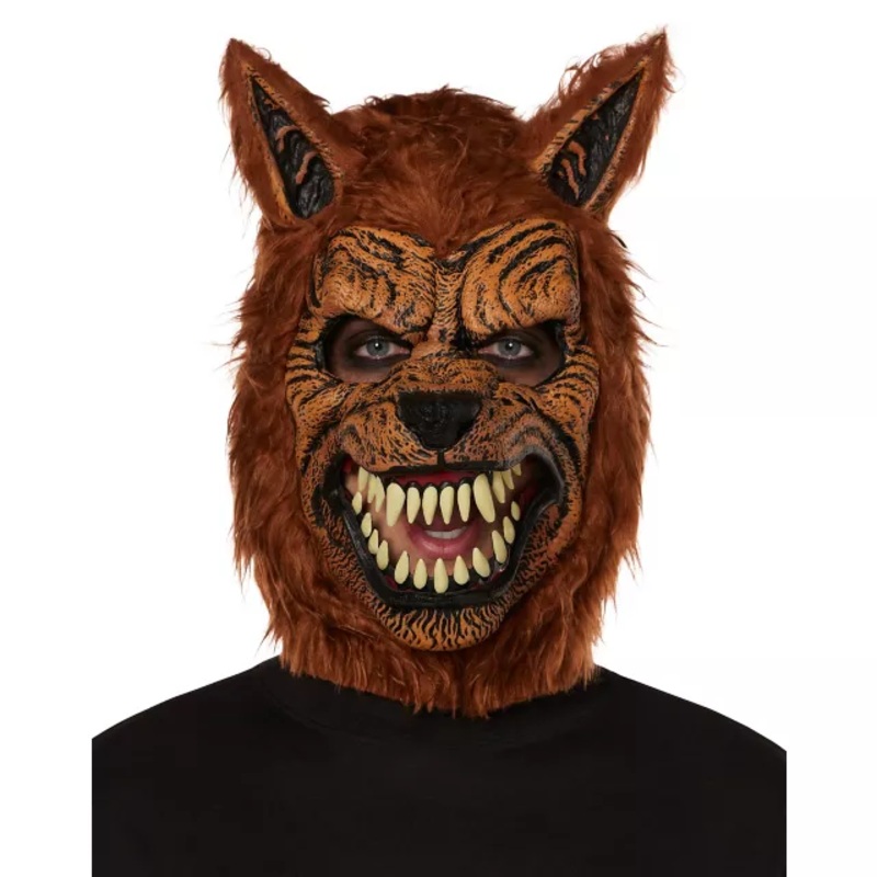 Animotion Brown Werewolf Full Mask BROWN ONE SIZE FITS MOST