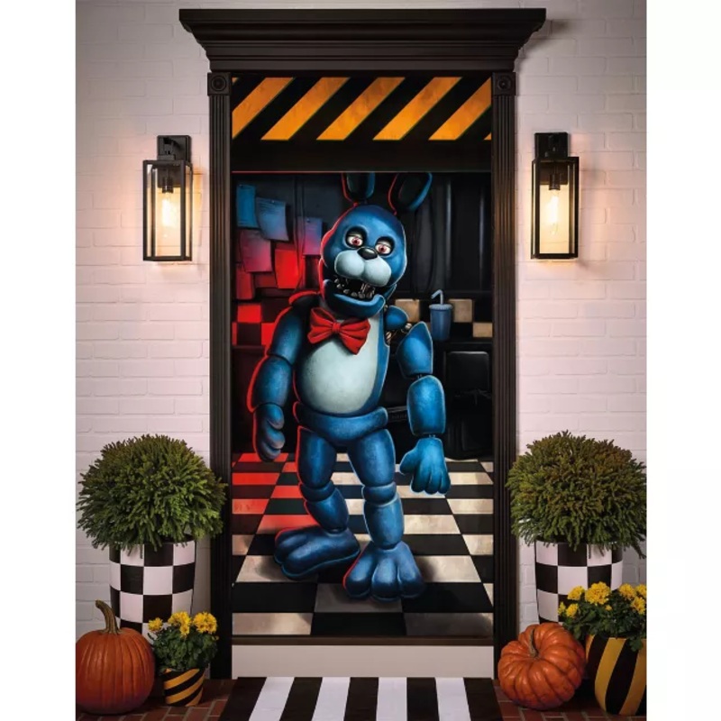 Five Nights at Freddy's Door Cover MULTI-COLOR ONE SIZE FITS MOST