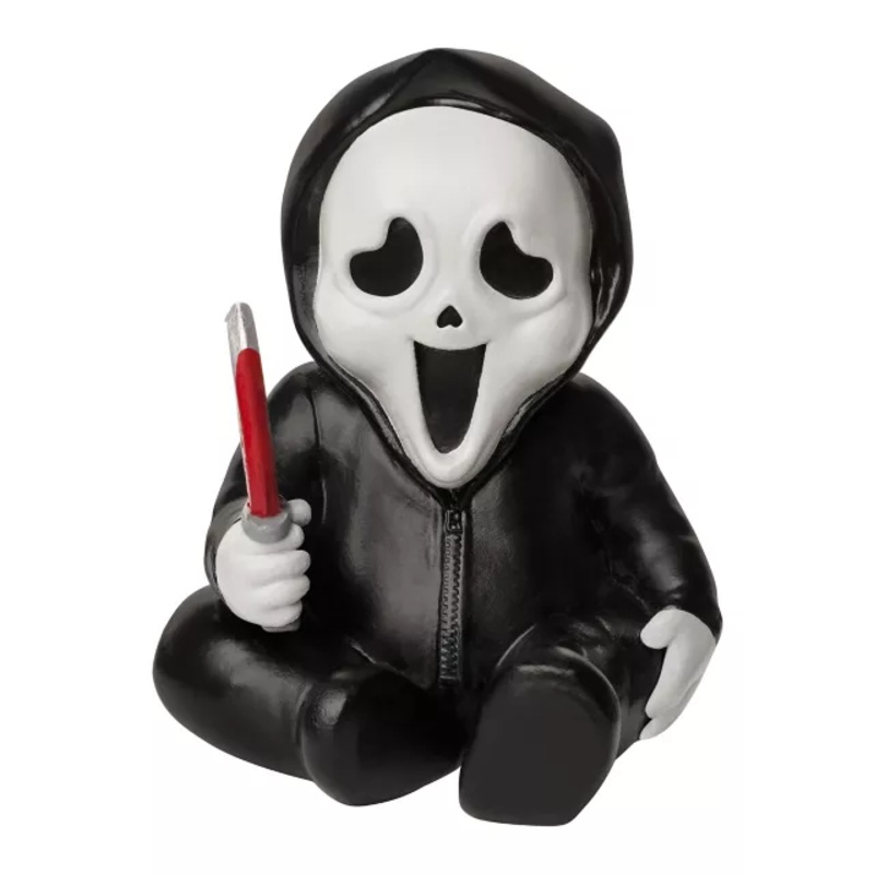 Ghost Face Mini Horror Babies  Static Prop BLACK AND WHITE 4 INCHES