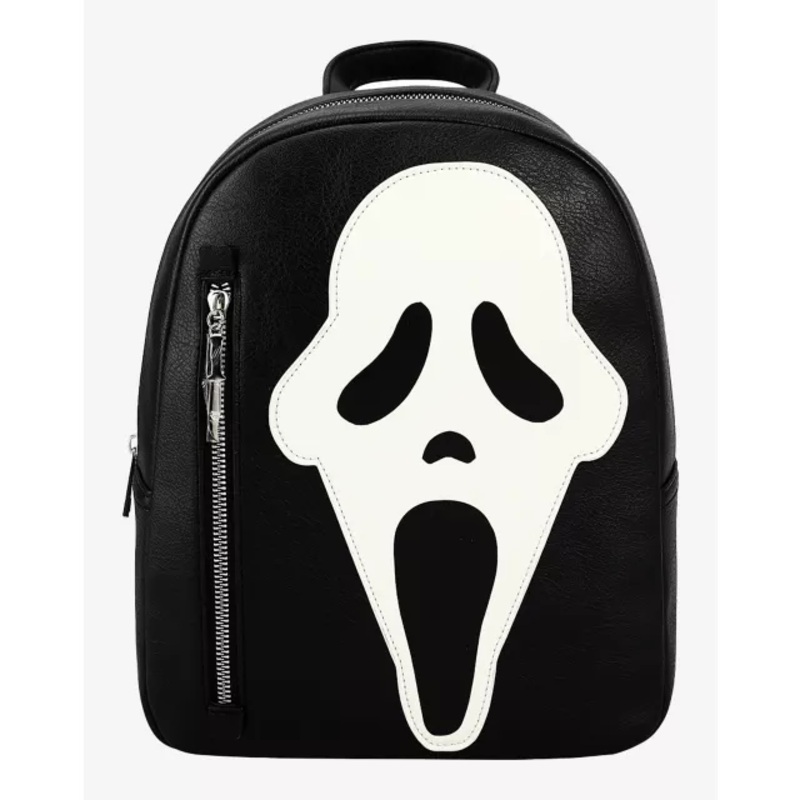 Glow in the Dark Ghost Face Mask Mini Backpack BLACK ONE SIZE FITS MOST