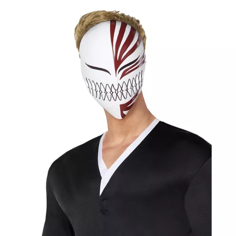 Ichigo Kurosaki Hollow Half Mask - Bleach RED AND WHITE ONE SIZE FITS MOST