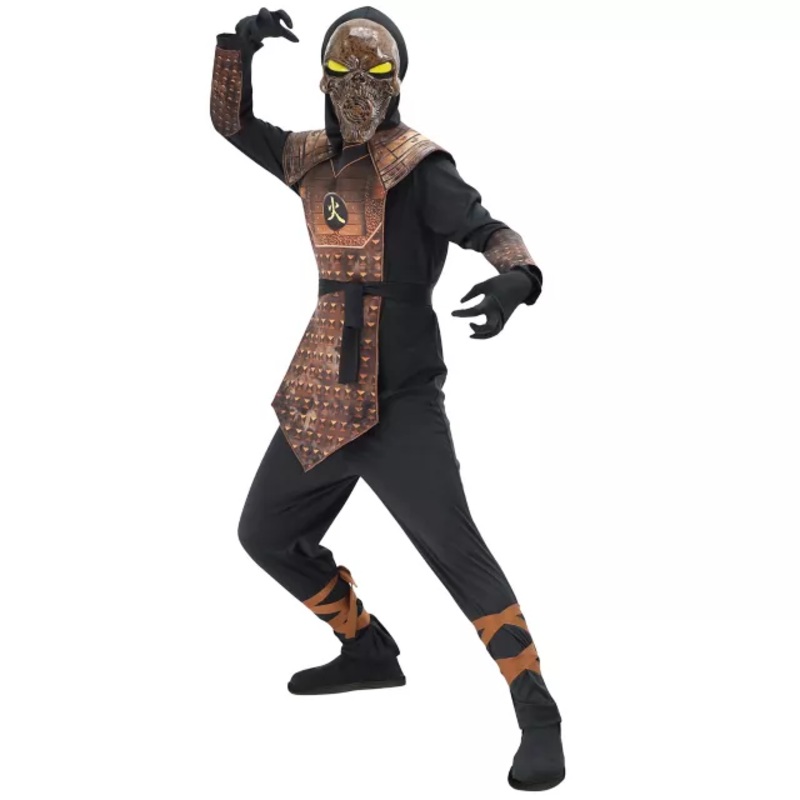 Kids Apocalypse Ninja Costume BRONZE CHILD SMALL