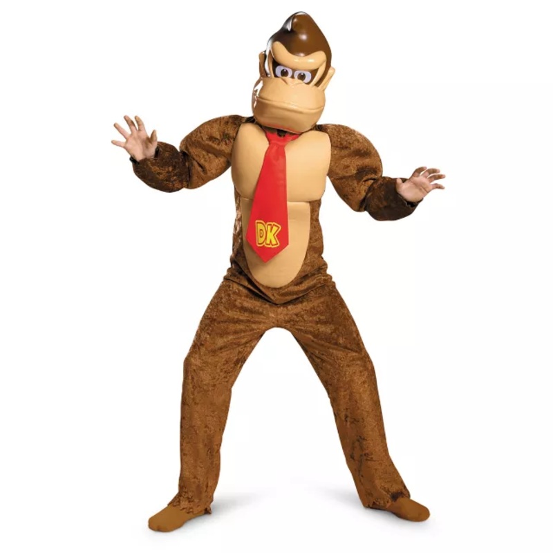 Kids Donkey Kong Muscle Costume - Super Mario Bros. BROWN CHILD SMALL