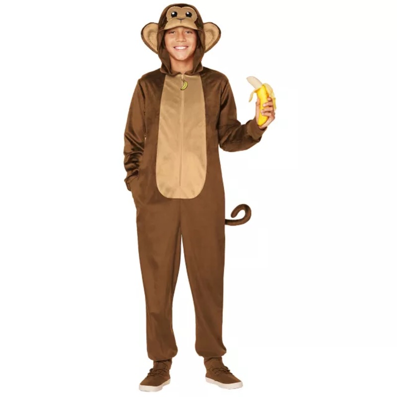 Kids Monkey Jumpsuit BROWN CHILD SMALL