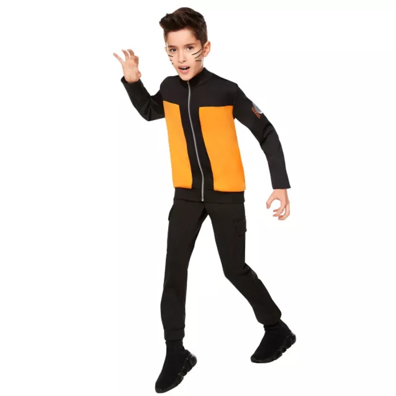 Kids Naruto Shippuden Jacket BLACK AND YELLOW CHILD SMALL