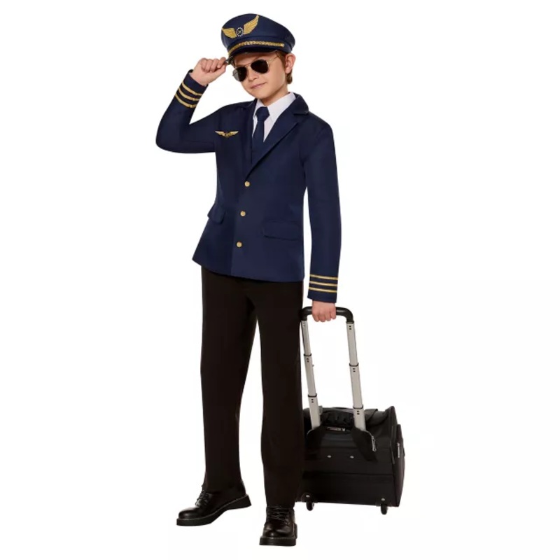 Kids Pilot Costume BLUE CHILD SMALL