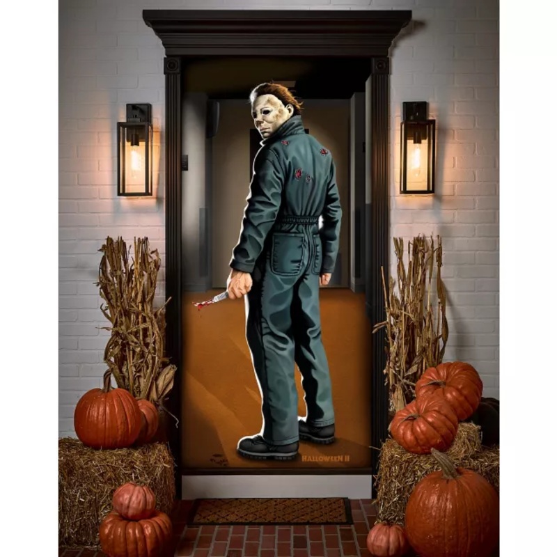 Michael Myers Door Cover - Halloween II MULTI-COLOR ONE SIZE FITS MOST