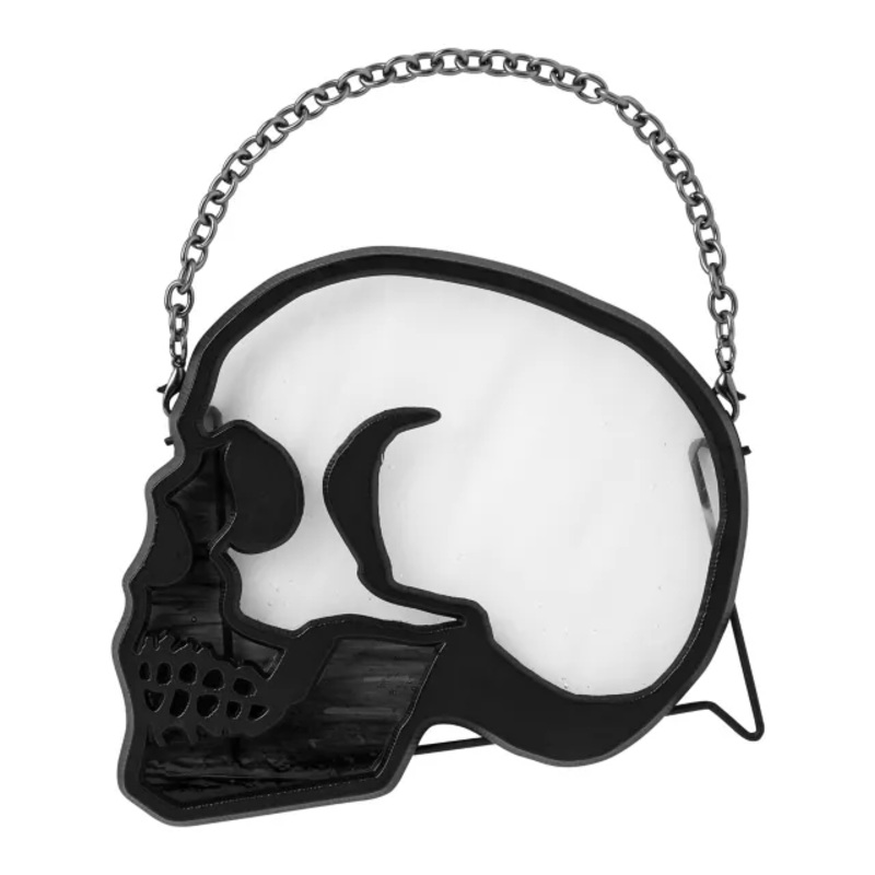 Skull Suncatcher WHITE 5 INCHES