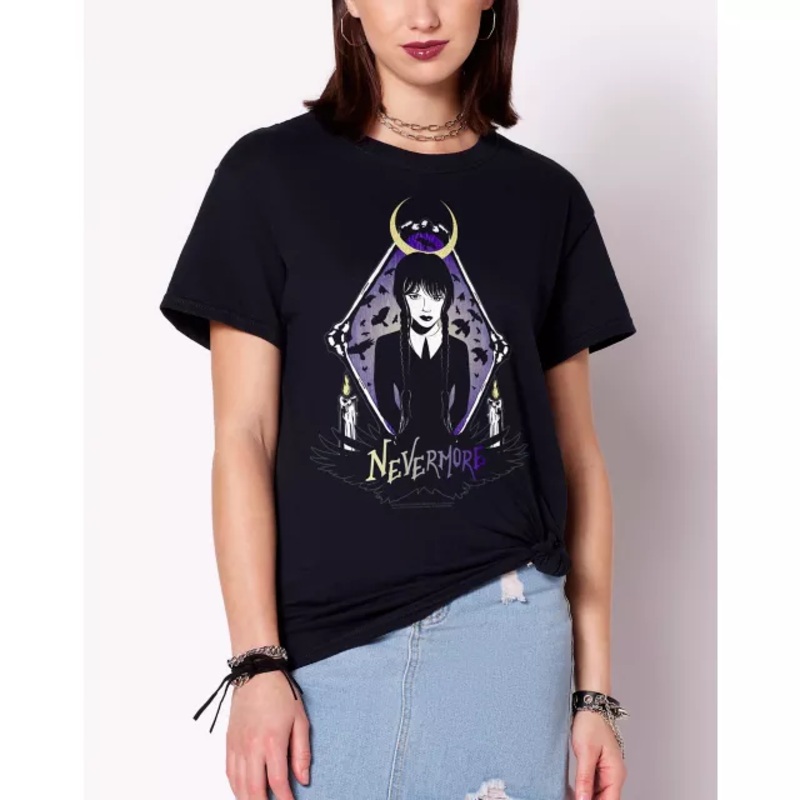 Supernatural Nevermore T Shirt - Wednesday BLACK ADULT SMALL