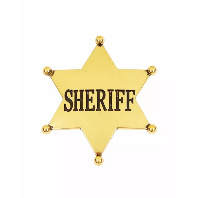 Western Sheriff Gold Badge  No Size