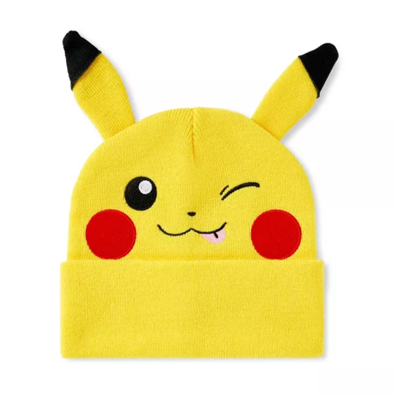 3D Pikachu Cuff Beanie Hat - Pokmon YELLOW ONE SIZE FITS MOST
