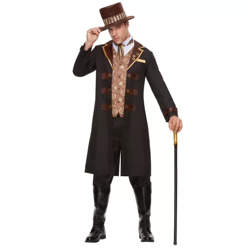 Adult Dapper Steampunk Costume BROWN ADULT MEDIUM