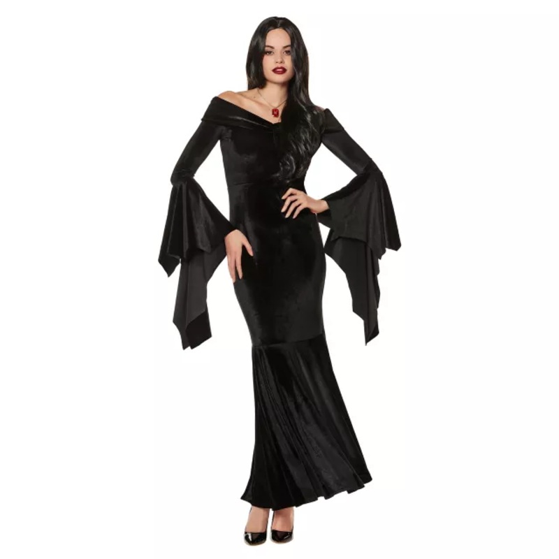Adult Morticia Addams Costume - The Addams Family BLACK ADULT SMALL
