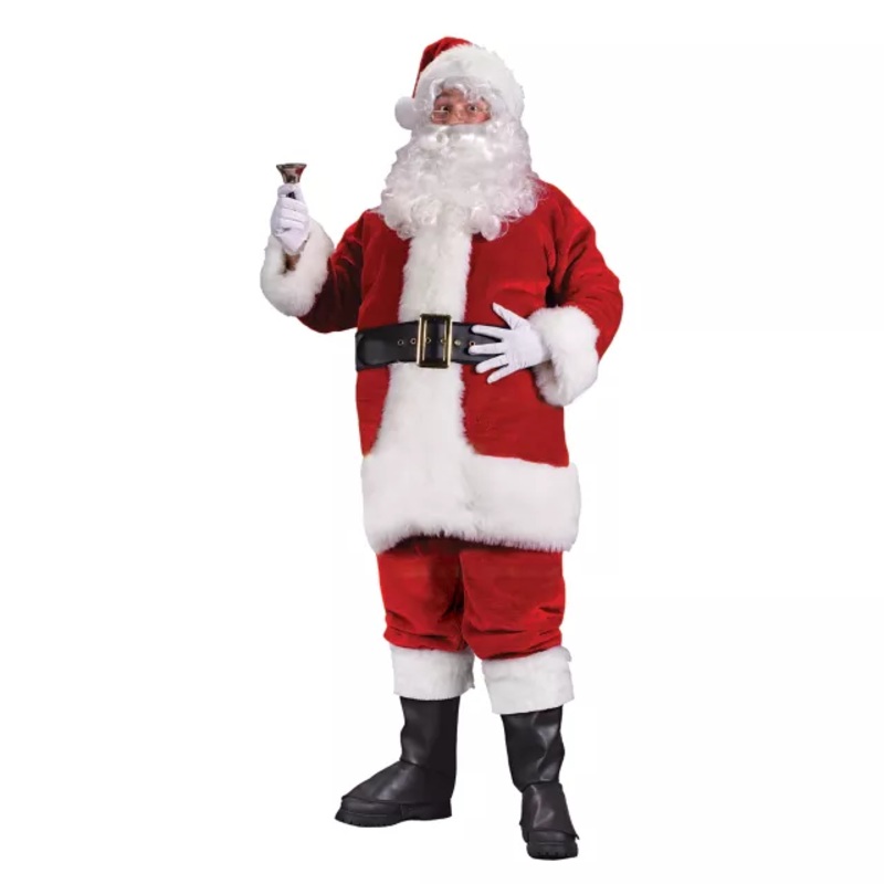 Adult Regency Plush Santa Suit Plus Size Costume RED PLUS SIZE