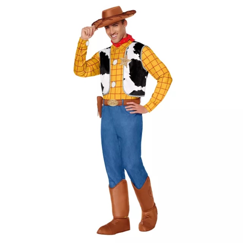 Adult Woody Jumpsuit Costume - Toy Story MULTI-COLOR ADULT SMALL