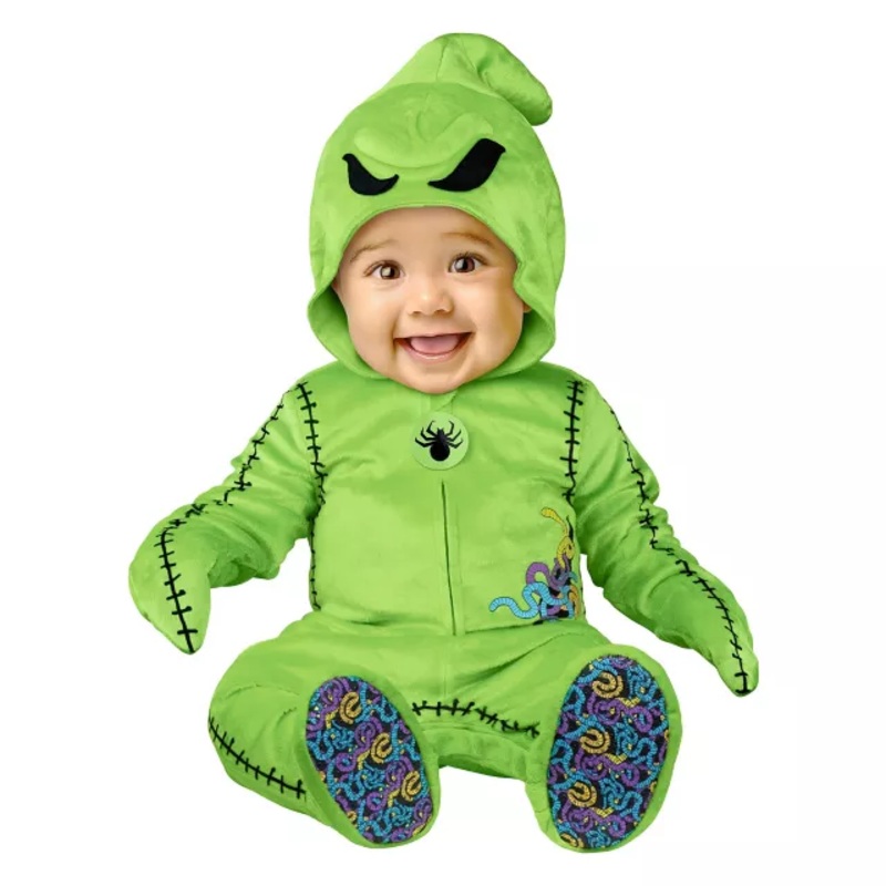 Baby Oogie Boogie Jumpsuit Costume - The Nightmare Before Christmas GREEN 0 TO 6 MONTHS