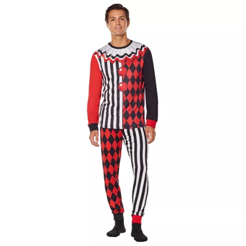Clown Pajama Set MULTI-COLOR ADULT EX SMALL