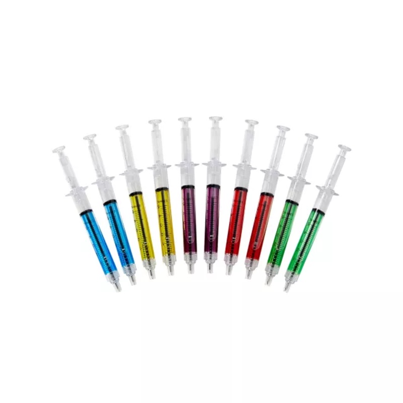 Colored Syringe Pens - 10 Pack MULTI-COLOR