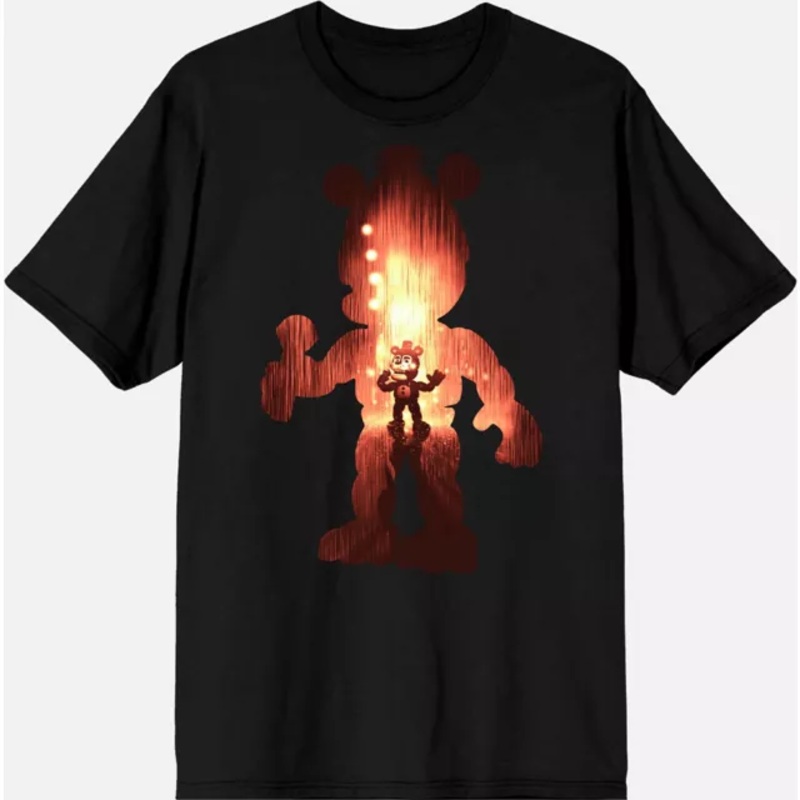 Freddy Fazbear Light T Shirt - Five Night's at Freddy's BLACK ADULT SMALL