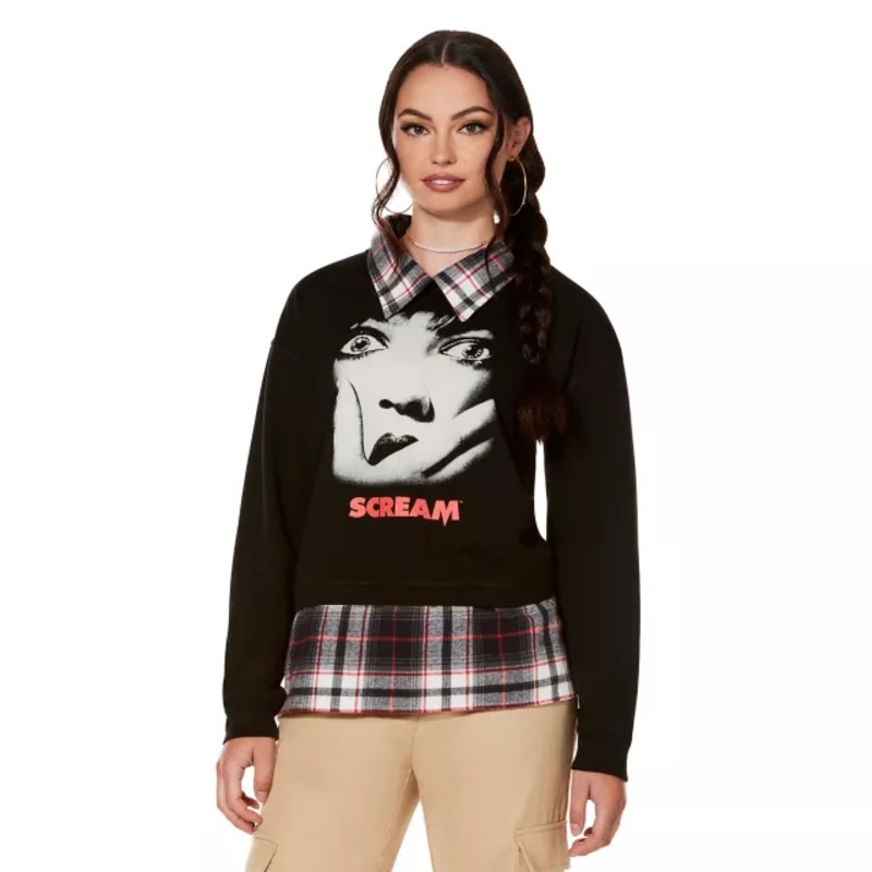 Ghost Face Slasher Flannel Shirt MULTI-COLOR ADULT MEDIUM