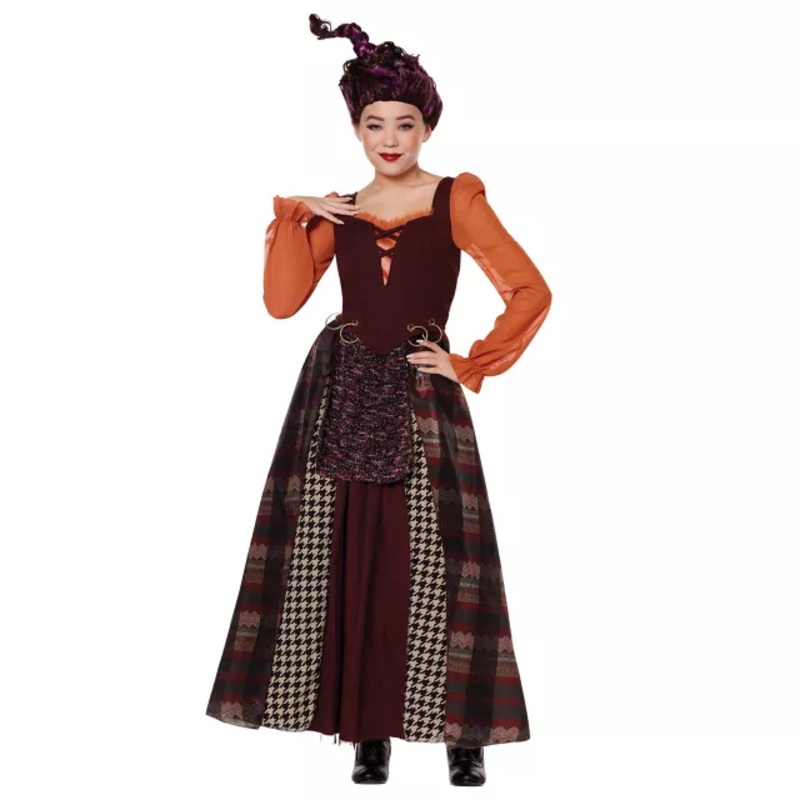 Girls Mary Sanderson Costume - Hocus Pocus BURGUNDY CHILD MEDIUM