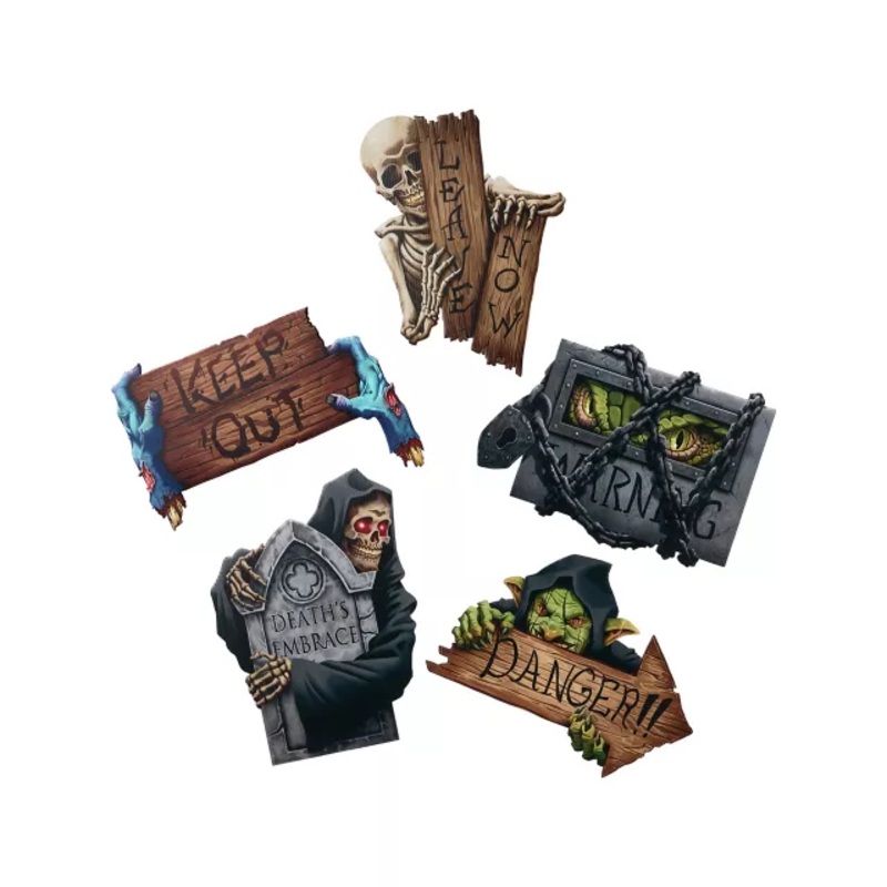Horror Yard Signs - 5 Pack MULTI-COLOR