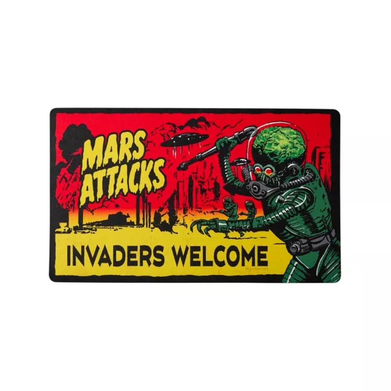 Invaders Welcome Doormat - Mars Attacks MULTI-COLOR 30 INCH