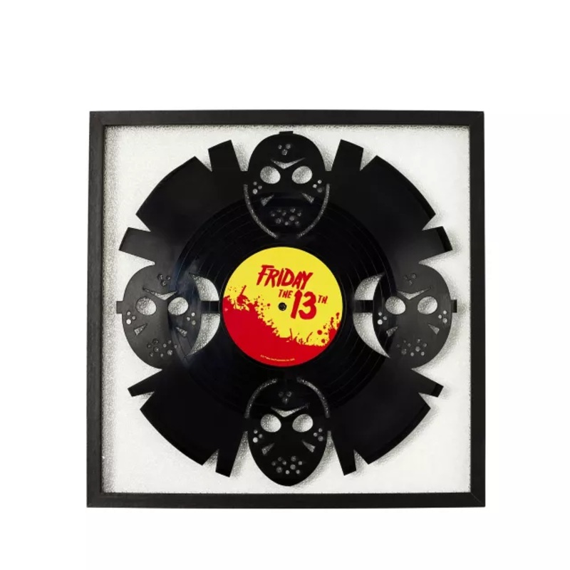 Jason Voorhees Vinyl Record Sign - Friday the 13th BLACK / MULTI 12 INCHES
