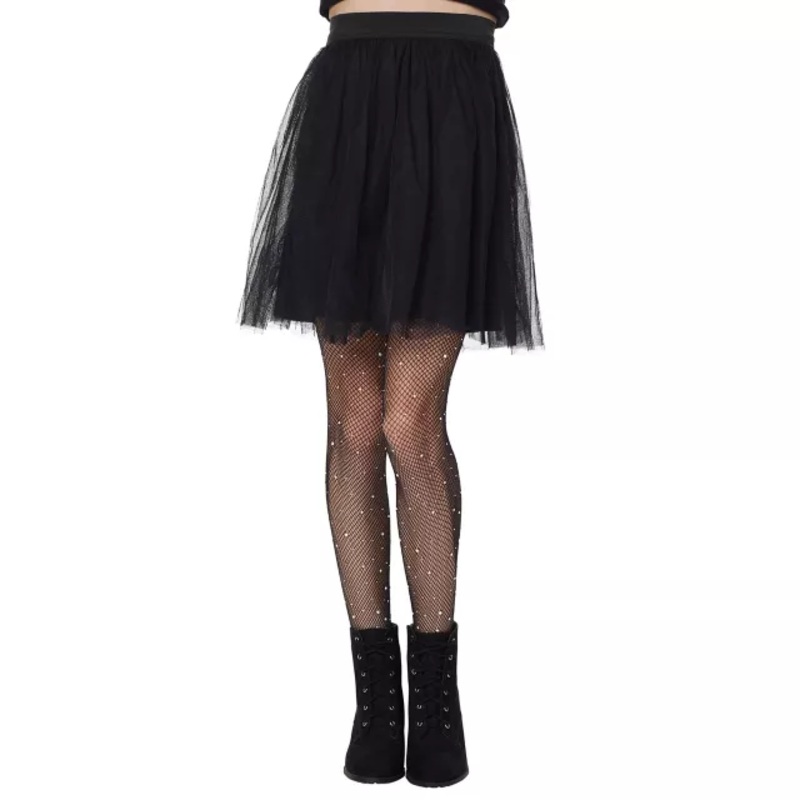 Kids Black Rhinestone Fishnet Tights BLACK GIRLS HOS M/L