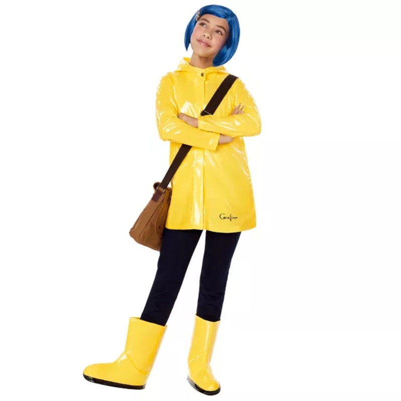 Kids Coraline Costume YELLOW CHILD SMALL