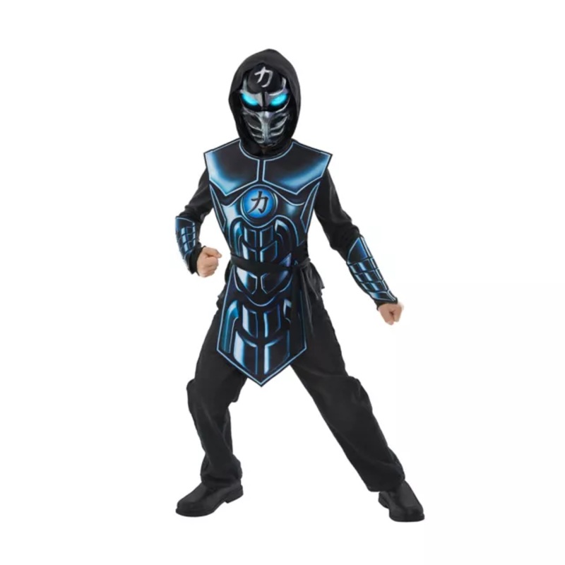 Kids Light-Up Extreme Robot Ninja Costume BLACK CHILD MEDIUM