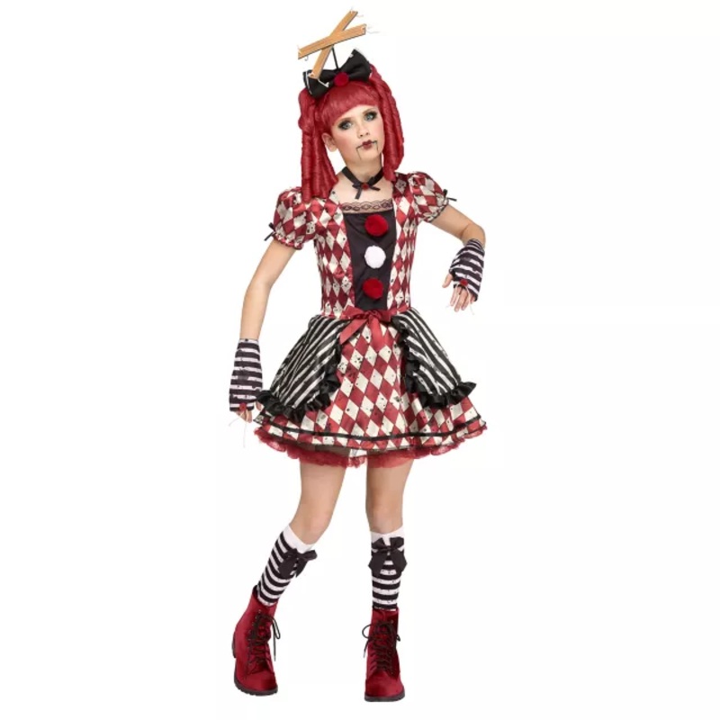 Kids Marionette Doll Costume BURGUNDY CHILD SMALL