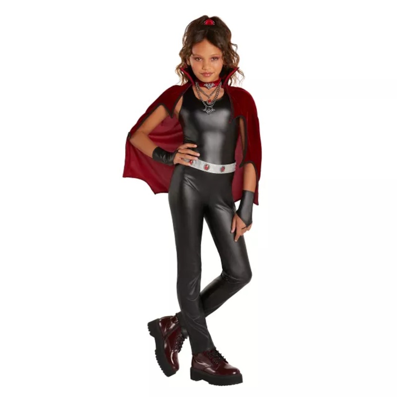 Kids Vampire Academy Jumpsuit Costume BURGUNDY CHILD SMALL