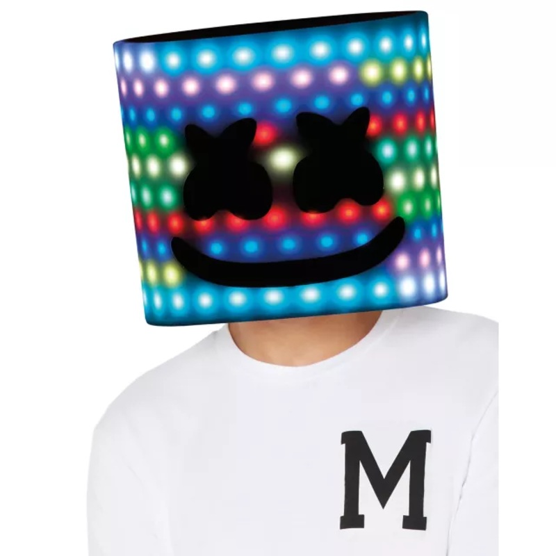 Light-Up Marshmello Helmet WHITE - MULTI ONE SIZE FITS MOST