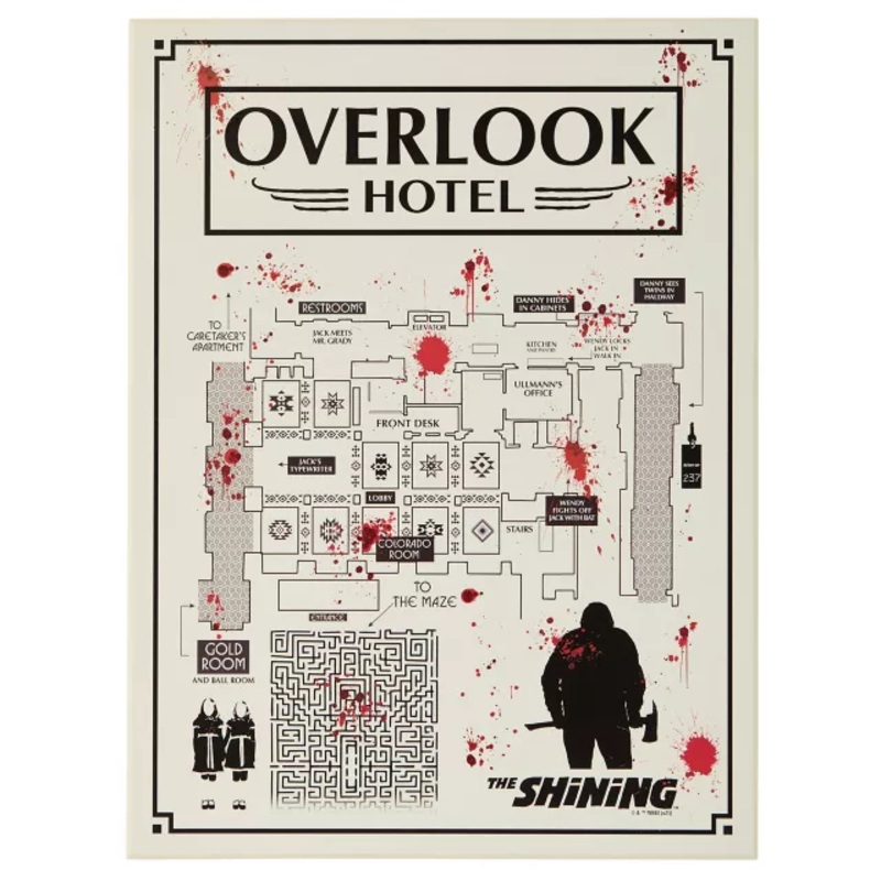Overlook Hotel Map Sign - The Shining MULTI-COLOR 16 INCH