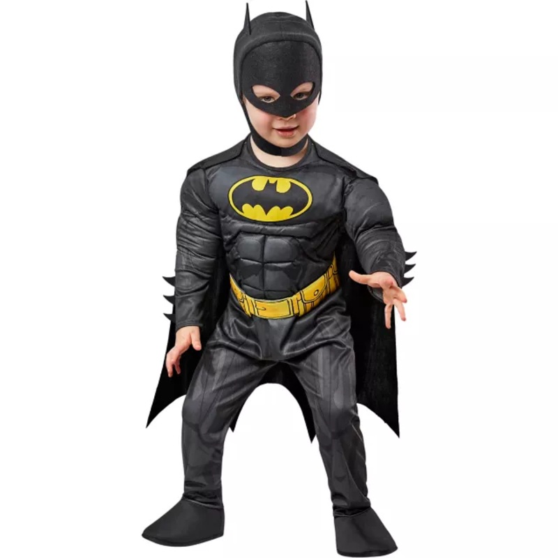 Toddler Muscle Batman Costume BLACK 3T - 4T