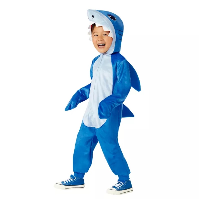 Toddler Shark Jumpsuit Costume BLUE 2T
