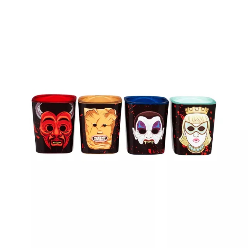 Trick 'r Treat Mini Glass Set 2 oz. - 4 Pack MULTI-COLOR 2 OUNCE