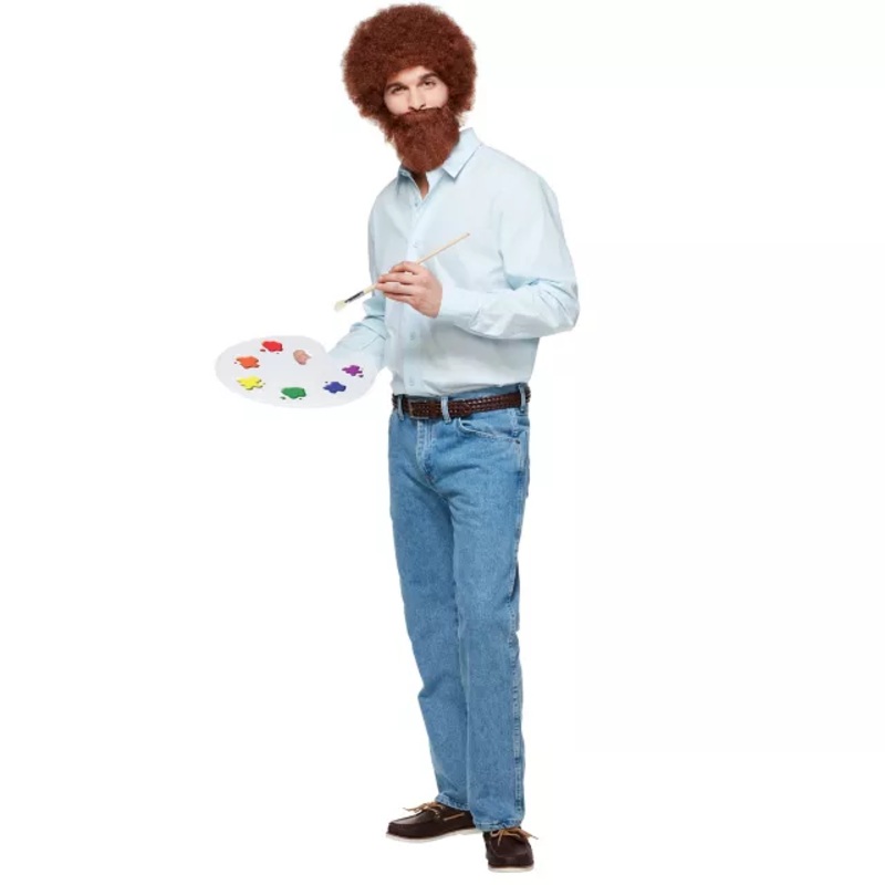 Adult Bob Ross Costume - Firefly BLUE SMALL/MEDIUM