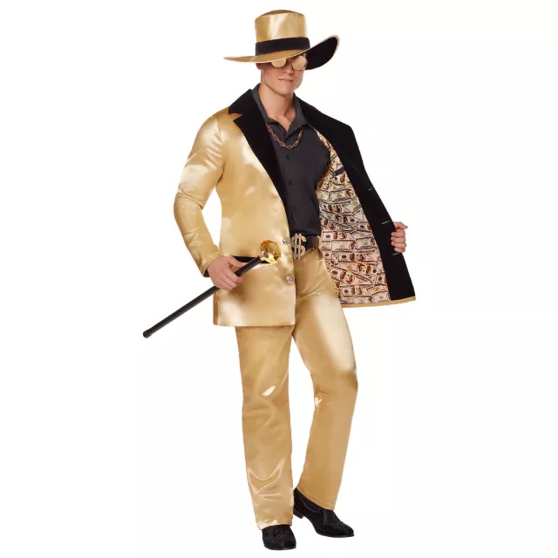 Adult Gold Pimp Costume GOLD ADULT SMALL