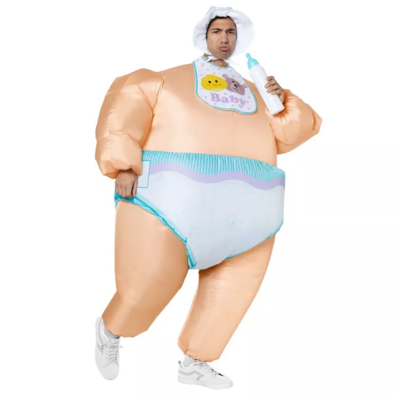 Adult Inflatable Baby Costume MULTI-COLOR ONE SIZE FITS MOST