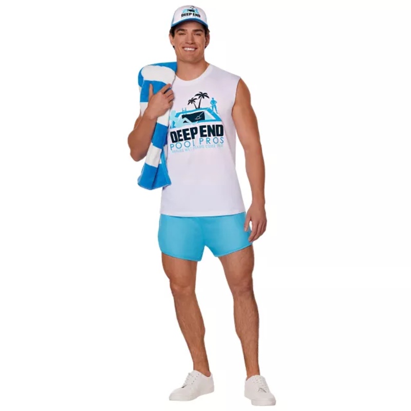 Adult Pool Boy Costume Kit WHITE ADULT MEDIUM