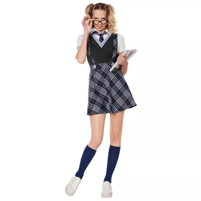 Adult Prep School Princess Costume BLUE ADULT SMALL