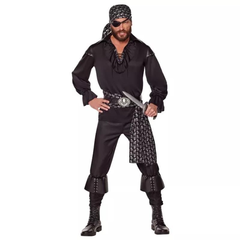 Adult Rogue Pirate Costume BLACK ADULT SMALL